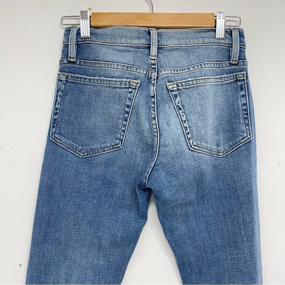 Frame Le Boy High Rise Straight Leg Jeans Womens 24 Boyfriend Medium Wash Blue - Picture 9 of 10